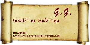 Godány György névjegykártya