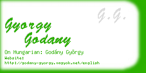 gyorgy godany business card